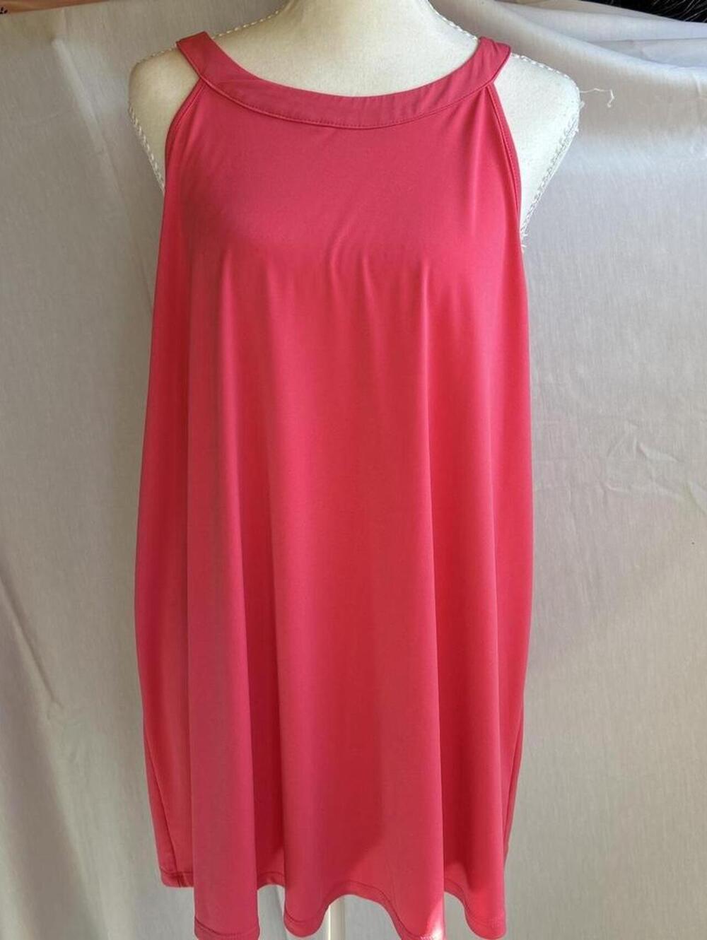 Womens Sleeveless Swing Halter Top/Blouse, Pink, Torrid, Size 1 (XL)